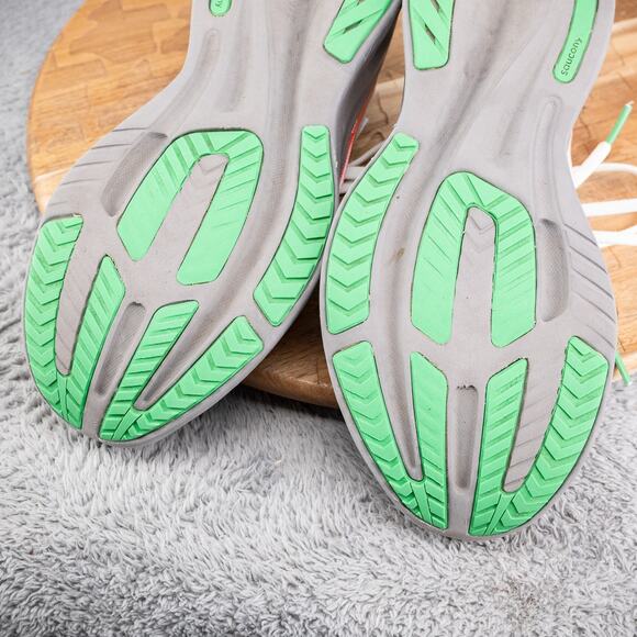 Saucony Women's Ride 16 S10830-35 White Green Pink Running Shoes Sneaker Sz 8.5 - Picture 9 of 10